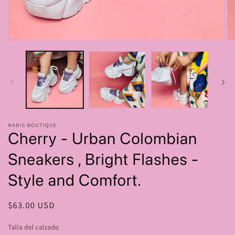 Cherry - Urban Colombian Sneakers , Bright Flashes - Style and Comfort. - Picture 11 of 11